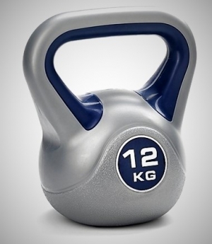 Činka kettlebell 12 kg plastový plášť