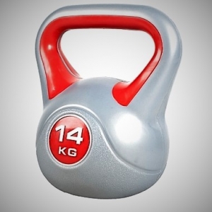 Činka kettlebell 14 kg plastový plášť